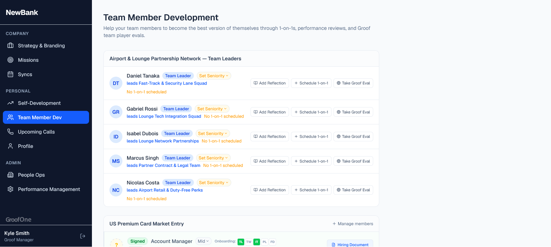 Team member development & 1-on-1s at scale